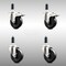 Service Caster 4 Inch 316SS Soft Rubber Swivel 1 Inch Stem Caster Lock Brake SCC, 2PK SCC-SS316TTLEX20S414-SRS-2-S-2-1 - alternate 1